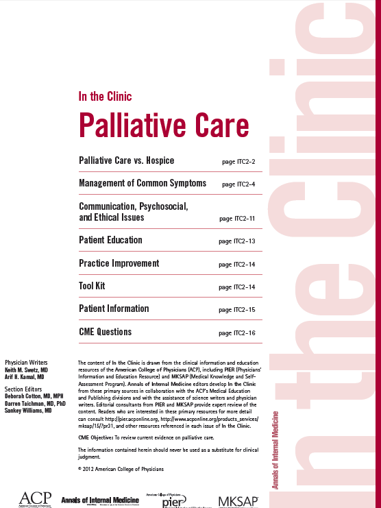 Excellent Review of Palliative Medicine