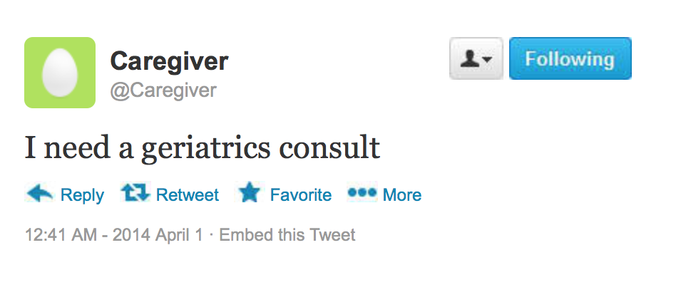 #Geriatrics and #Palliative Care Consults via #Twitter!