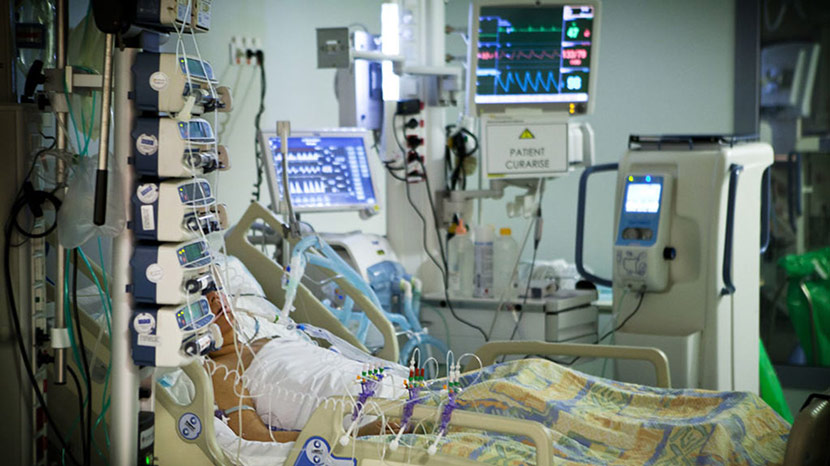 Photo of patient in ICU room