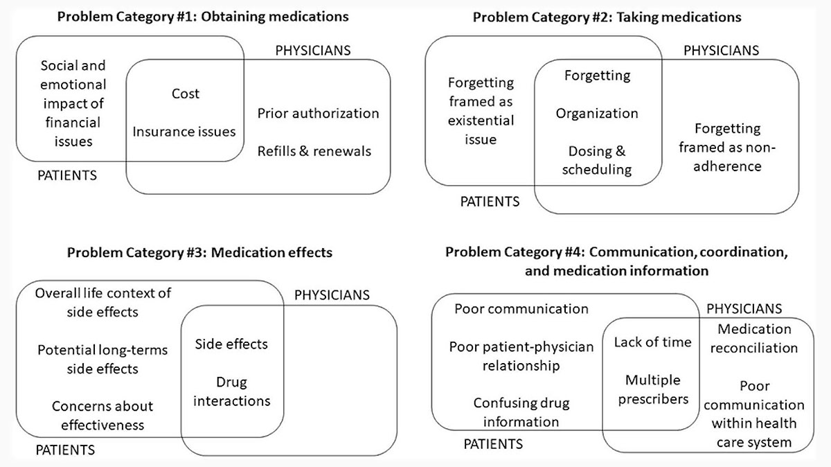 Diagram showing Overlap in Medication Related Problems