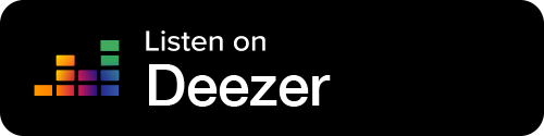 Deezer Button - Black background with icon and white sans-serif type