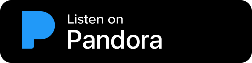 Pandora Button - Black background with icon and white sans-serif type